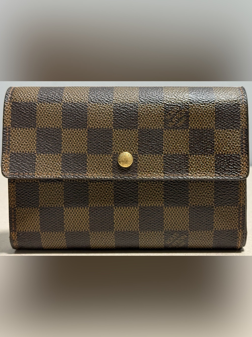 Louis Vuitton Damier Ebene Porte Tresor Etui Papier Wallet